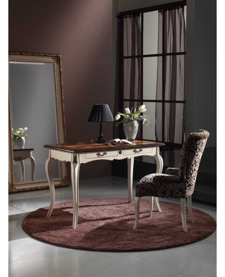 ECRITURE TABLE BOIS DESK avec incrustation 120x60xh80