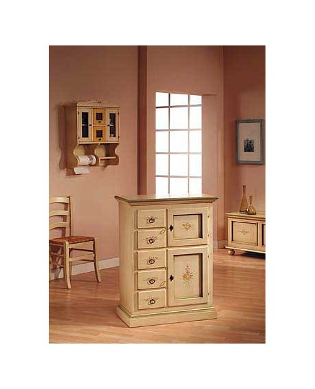 Küchenschrank DRAWER IN MASSIVHOLZ Holz eingerichtet HAND L 75 P 40 H 100