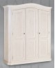 ARMADIO 3 ANTE ABETE SPAZZOLATO BIANCO LEGNO MASSELLO L 181 P 63 H 219