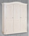 ARMADIO 3 ANTE ABETE SPAZZOLATO BIANCO LEGNO MASSELLO L 181 P 63 H 219