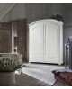 ARMADIO 2 ANTE BATTENTI LEGNO MASSELLO BIANCO ANTICATO - L. 181 - P. 61 - H. 224