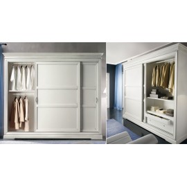 armadio in legno bianco ante scorrevoli  L 300 P 68 H 255