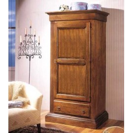 ARMADIO 1 ANTA 1 CASSETTO LEGNO MASSELLO L 96 P 56 H 197