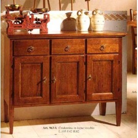 Küchenschrank LEGNO3 CASSETTI MASSIVHOLZ HOLZ L 105 P 42 H 82