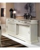 CREDENZA LACCATO BIANCO LEGNO MASSELLO L 180 P 48 H 100