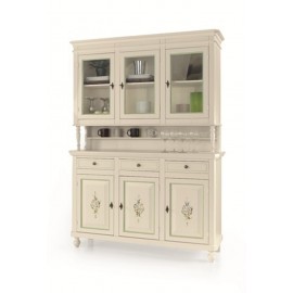 Armario CRISTALLIERA 3 puertas pintadas BRILLANTE BLANCO