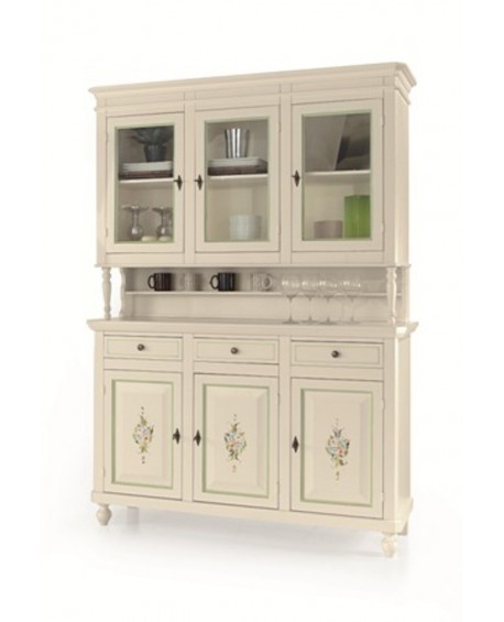 CROYANCE Mur verre 3 PORTES PEINT BLANC BRILLANT