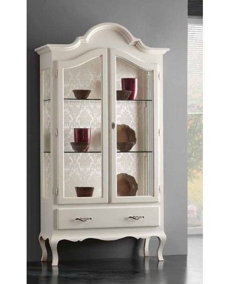 WHITE SHOWCASE Mur verre SOLID WOOD GLOSS L 104 P 45 H 196