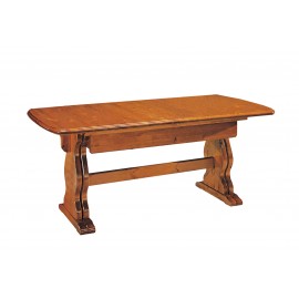 TABLEAU PIN EXTENSION DE COULEUR MIEL - Noyer - NATUREL L 190/370 h 79 p 90