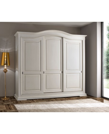 ARMADIO 3 ANTE SCORREVOLI LEGNO MASSELLO L 294 P 68 H 265