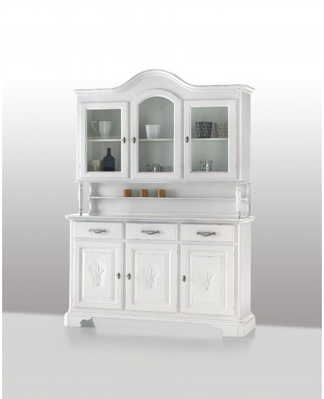 BELLISSIMA CREDENZA+VETRINA INTAGLIATA