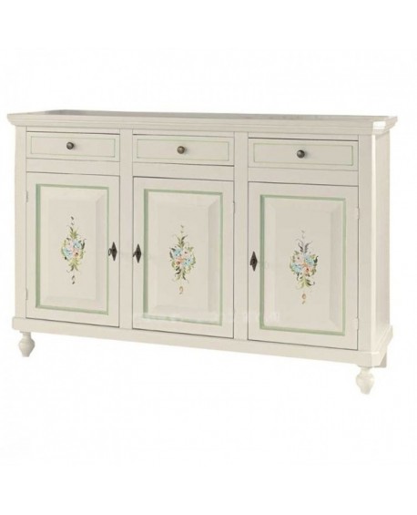 PLACARDSOLO BASE 3 PORTES PEINT BLANC BRILLANT DE CUISINE HALL