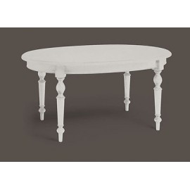 TAVOLO OVALE ALLUNGABILE LACCATO LEGNO MASSELLO
