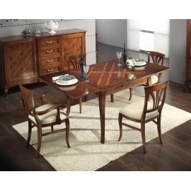 tavolo in legno massello con intersio allungabile - 170x90 + 2 all cm 40