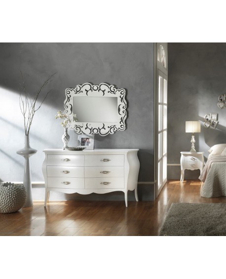 COMO BOMBATO IN LEGNO COLORE BIANCO O AVORIO