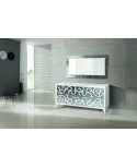 CREDENZA BASE 180x45 H. 81 BICOLORE IN LEGNO BIANCO ANTE COME FOTO