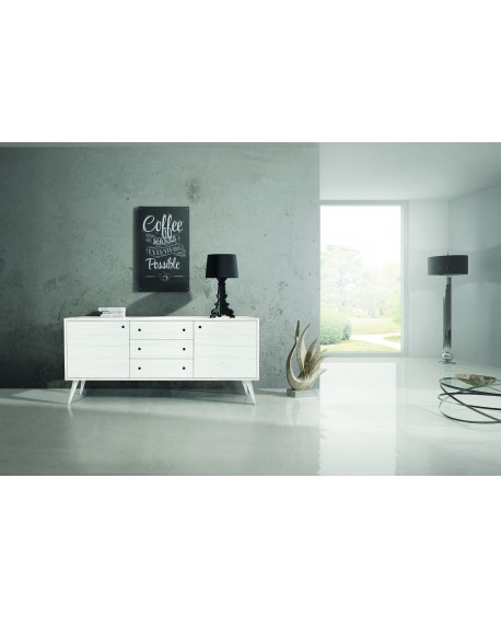 BASE 185x50 H. 84 ABETE BIANCO SPAZZOLATO