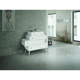 CASSETTIERA 110x45 ABETE BIANCO SPAZZOLATO