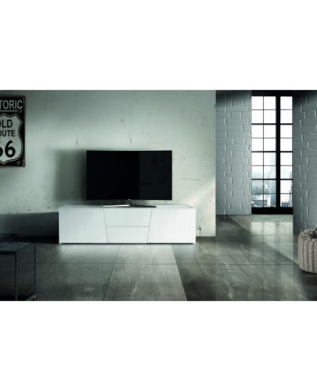 PORTA TV 165x45 ABETE BIANCO SPAZZOLATO