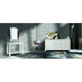 CREDENZA ABETE BIANCO SPAZZOLATO CM. 185x50
