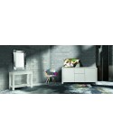 CREDENZA ABETE BIANCO SPAZZOLATO CM. 185x50