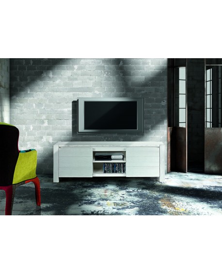 PORTA TV ABETE BIANCO SPAZZOLATO CM. 165x45