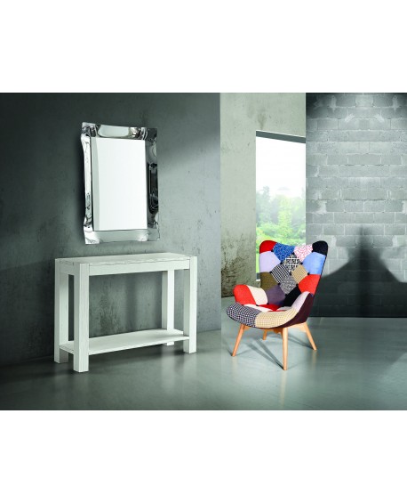 CONSOLLE ABETE BIANCO SPAZZOLATO CM. 105x35