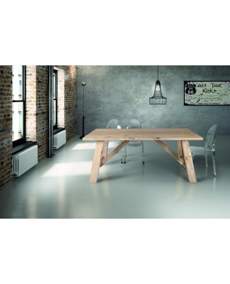 TAVOLO ROVERE IMPIALLACCIATO 250x100 SP.4  FISSO