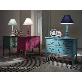 Tórax de pintado azul de madera francesa COMO'