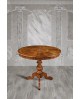 TAVOLO in legno massello ROTONDO INTARSIATO - ARTIGIANALE VENETO D 90 H 78