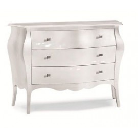MUEBLE REDONDEADO cajón de la cómoda 3 blanco mate