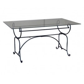 TAVOLO ACCIAIO RETTANGOLARE P. AVETRO