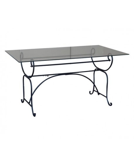 TAVOLO ACCIAIO RETTANGOLARE P. AVETRO