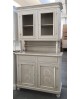 MOBILE CREDENZA CON ALZATA VETRINA  LEGNO MASSELLO ARTIGIANALE DECORATO