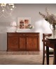 CREDENZA CON RILIEVO IN LEGNO MASSELLO VARI COLORI L 196 - P 50 H 110
