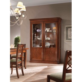 CREDENZA CON RILIEVO IN LEGNO MASSELLO VARI COLORI L 196 - P 50 H 110