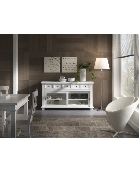 Armario despensa caja de madera de diseño del país blanco mate