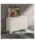CREDENZA legno ABETE BIANCO SPAZZOLATO CM. 125x50