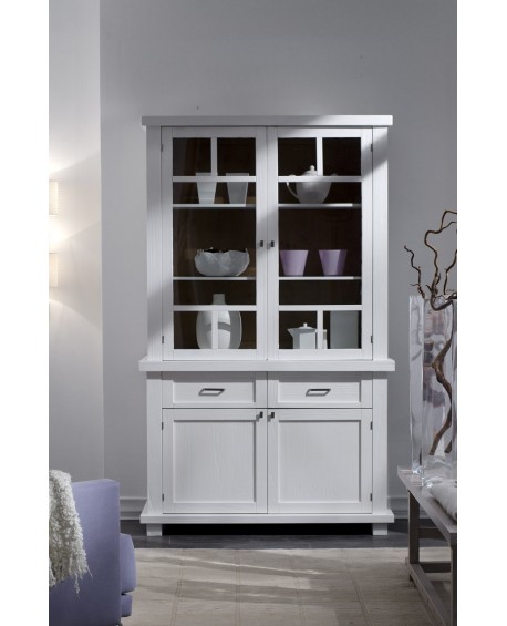 Armario despensa gabinete de madera del país del diseño blanco mate