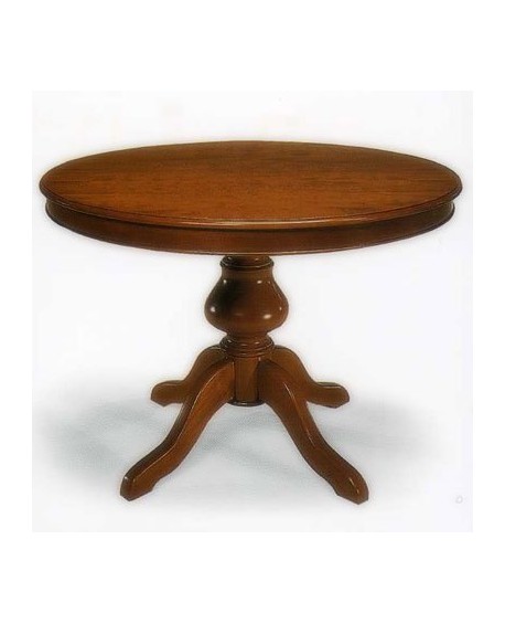 TAVOLO LEGNO ALLUNGABILE ROTONDO GAMBO LISCIO 120