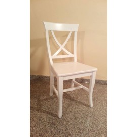 SEDIA IN LEGNO MASSELLO SEDUTA PAGLIA O LEGNO VARI COLORI