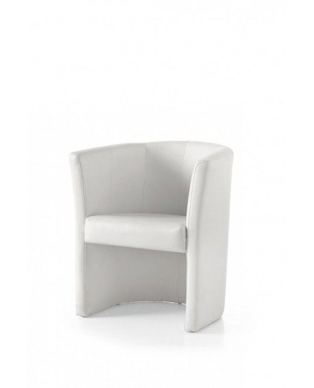 POLTRONCINA IMBOTTITA BIANCA FINTA PELLA L. 67 P. 58 H. 75