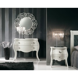 Nachtstuhl 2 COMODINI KONVEXEN HOLZ UND SPIEGEL AS PHOTO