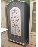 ARMADIO LEGNO 1 ANTA FINEMENTE DECORATO A MANO