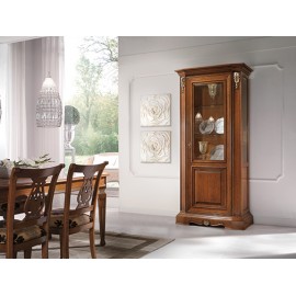 CREDENZA IN LEGNO MASSELLO COLORE NOCE E ORO L 185 P 58 H 117