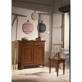 Credenzina in legno massello 2 p. 2 c. L. 90 P. 40 H. 94