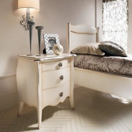 BETTSIDE CHEST LACKIERT MASSIVHOLZ