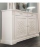 CREDENZA IN LEGNO MASSELLO CON RILIEVO L 184 P 50 H 106