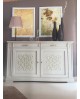 CREDENZA IN LEGNO MASSELLO CON RILIEVO L 184 P 50 H 106