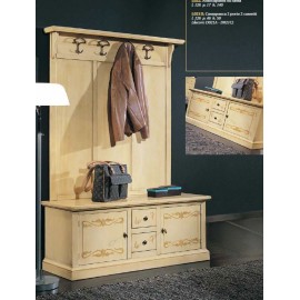 ATTACCAPANNI E CASSAPANCA IN LEGNO DECORATI A MANO VARI COLORI